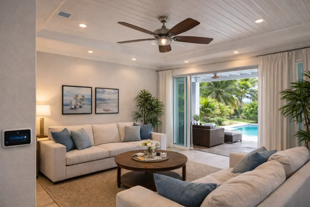 Energy-saving-fan-and-hive-smart-lights-in-Tampa-smart-home