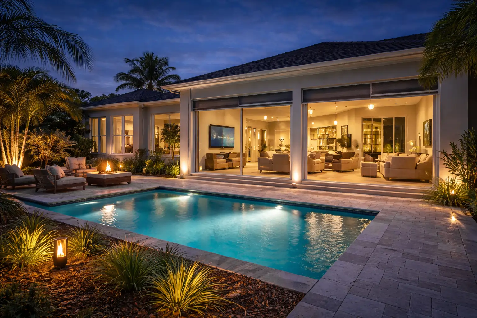 Luxurious smart home by the pool Luxurious smart home by the pool