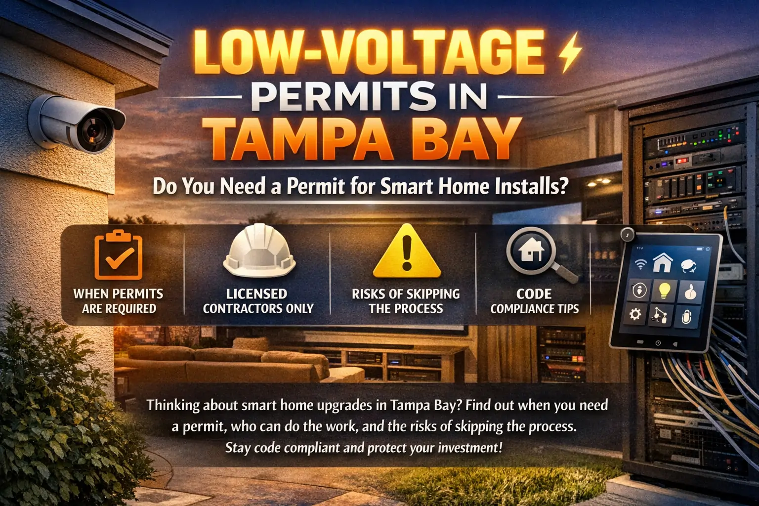 Permits and codes for low-voltage smart home wiring in Tampa Bay